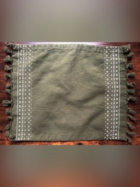 Placemats Set of 6 - No Brand Dark Green White